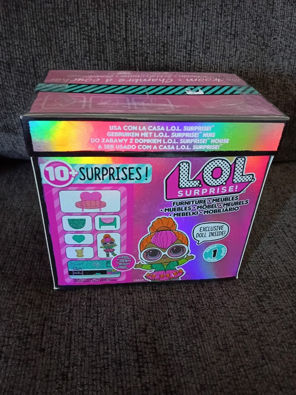 LOL Surprise Bedroom Furniture Neon Q.T. Doll set Series 1 New